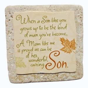 Decorative Stone Plaque with Son  Sentimental Message